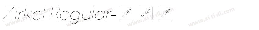 Zirkel Regular字体转换